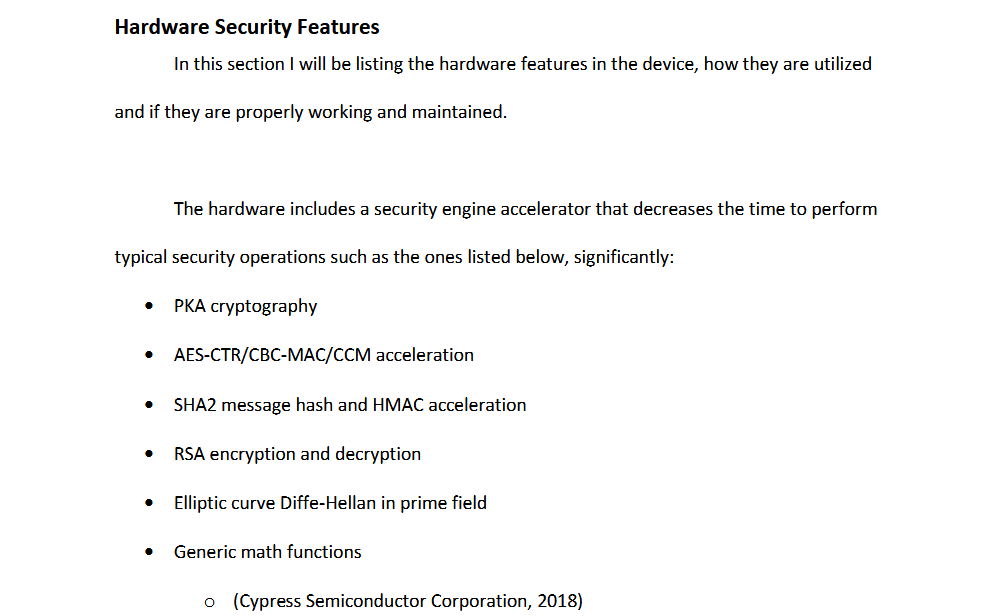 excerpt from the paper about the hardware security features involved in an Amazon FireStick